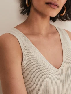 Caryl Ribbed Vest Top