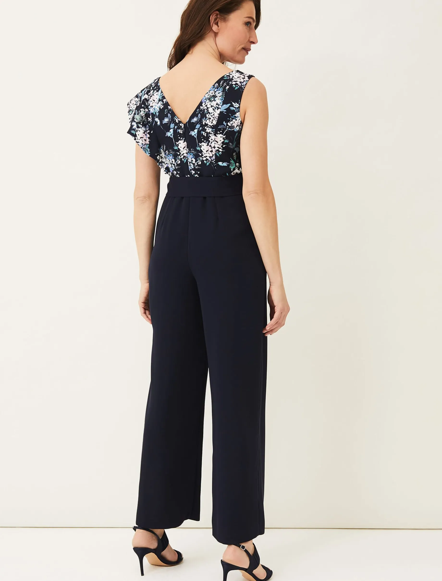 Casey Floral Bodice Tapered Jumpsuit