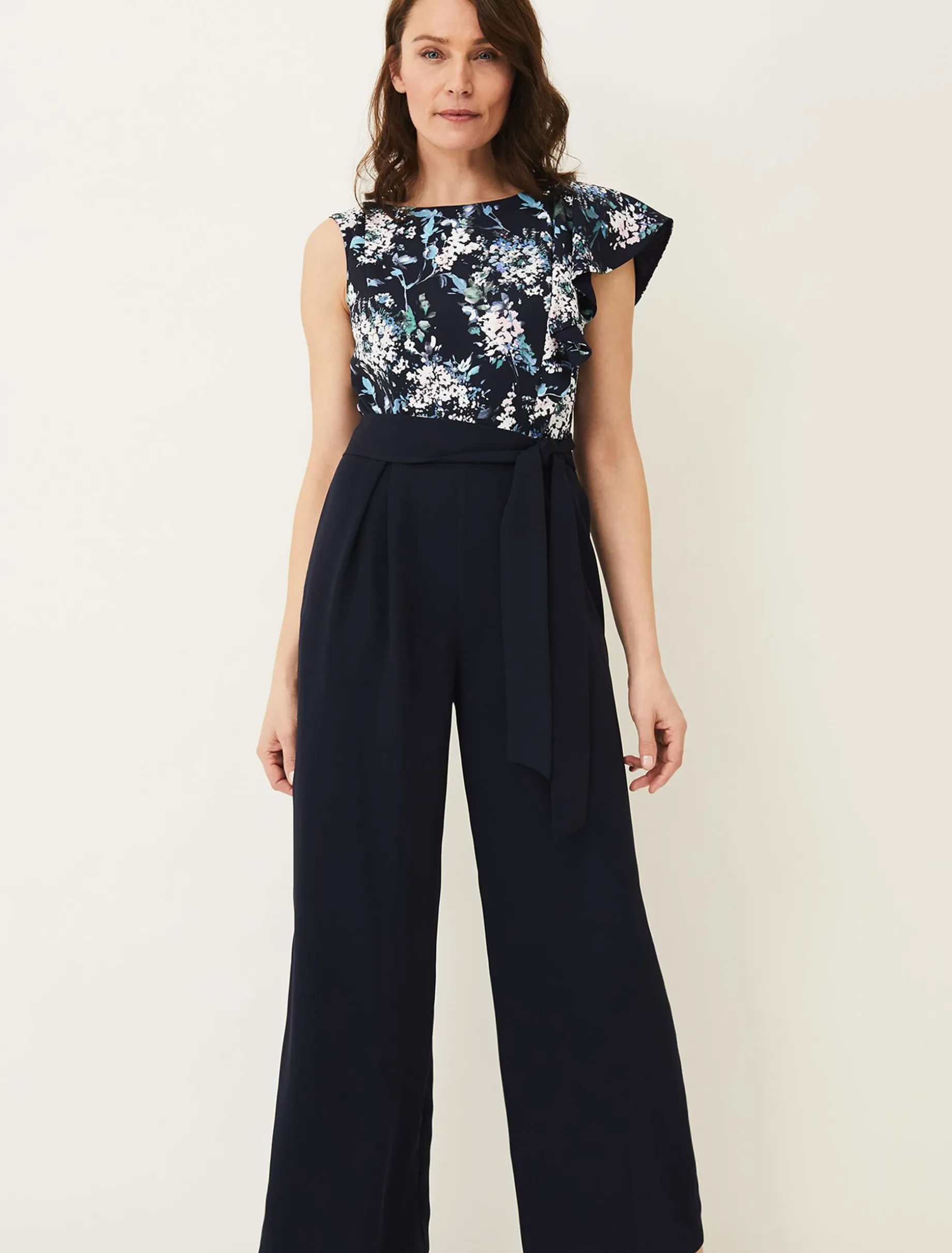 Casey Floral Bodice Tapered Jumpsuit