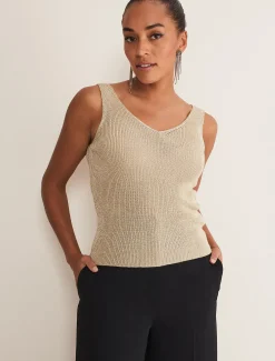 Cassia Metallic Knitted Vest