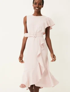 Cassie Frill Belted Dress