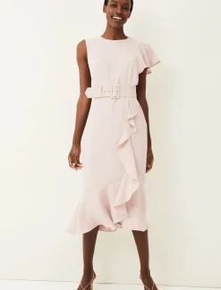 Cassie Frill Belted Dress