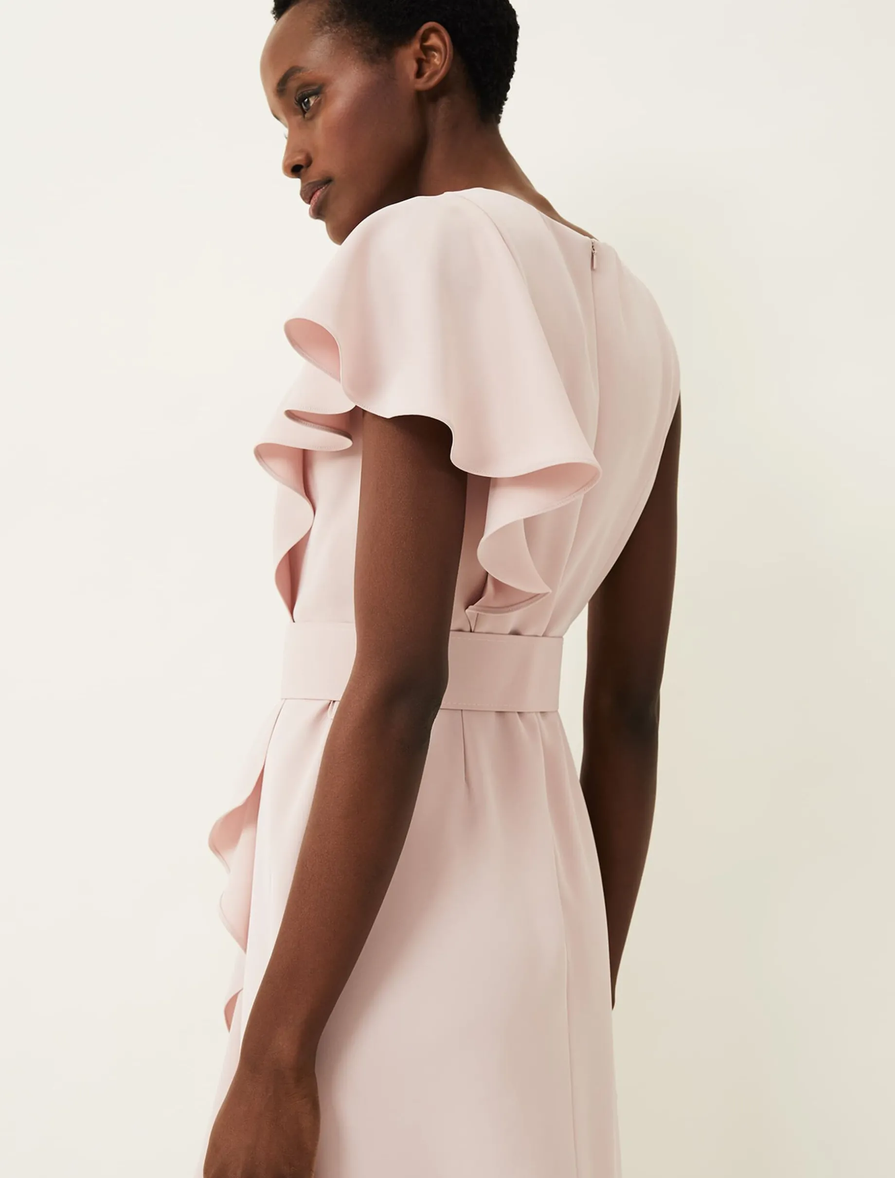 Cassie Frill Belted Dress