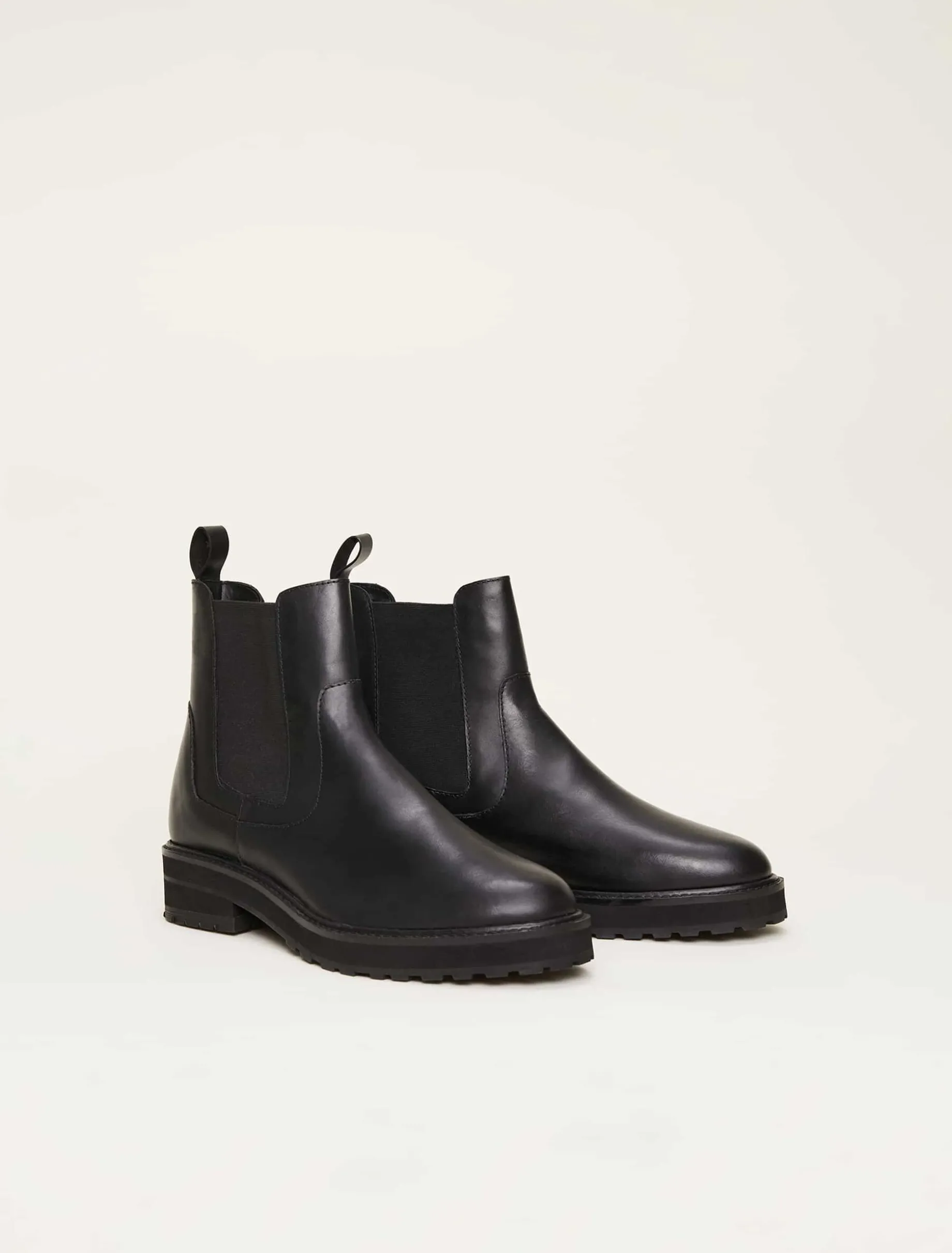 Casual Leather Pull On Ankle Boots