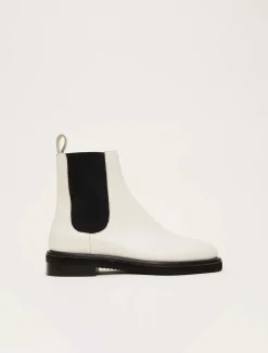 Casual Leather Pull On Ankle Boots