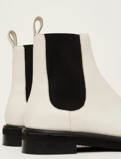 Casual Leather Pull On Ankle Boots