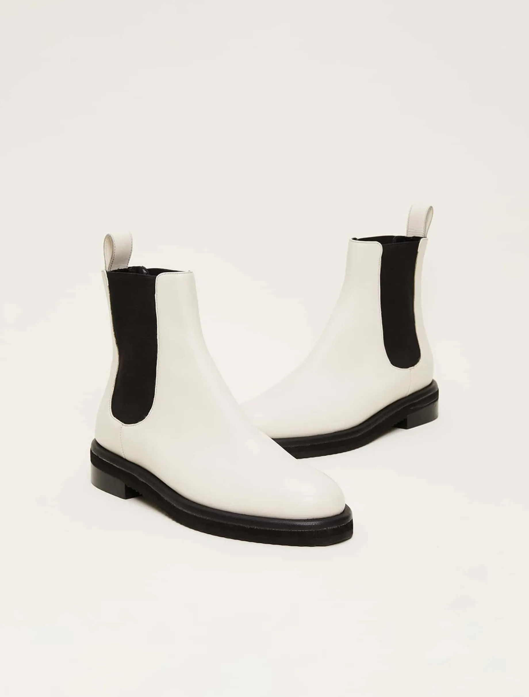 Casual Leather Pull On Ankle Boots