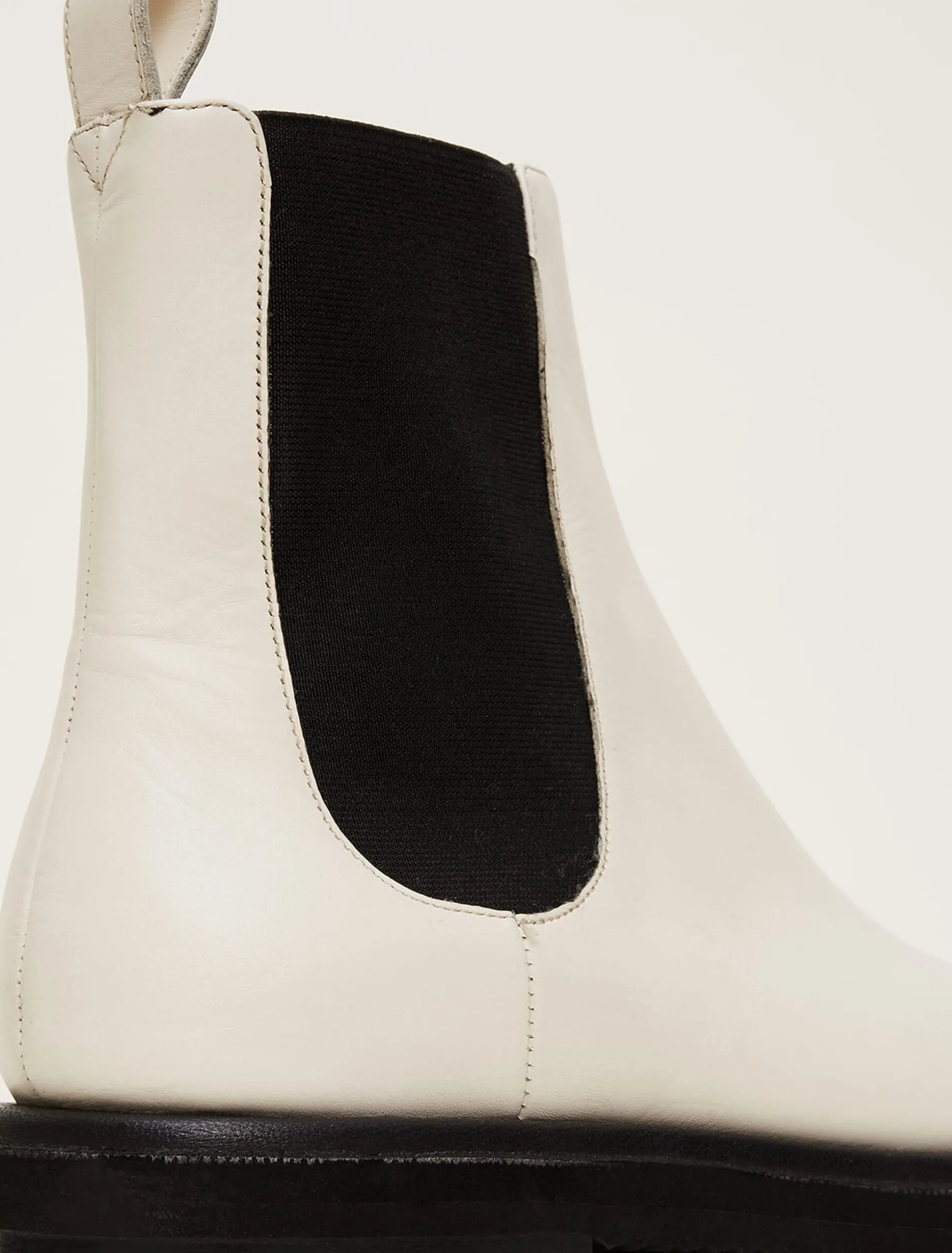 Casual Leather Pull On Ankle Boots