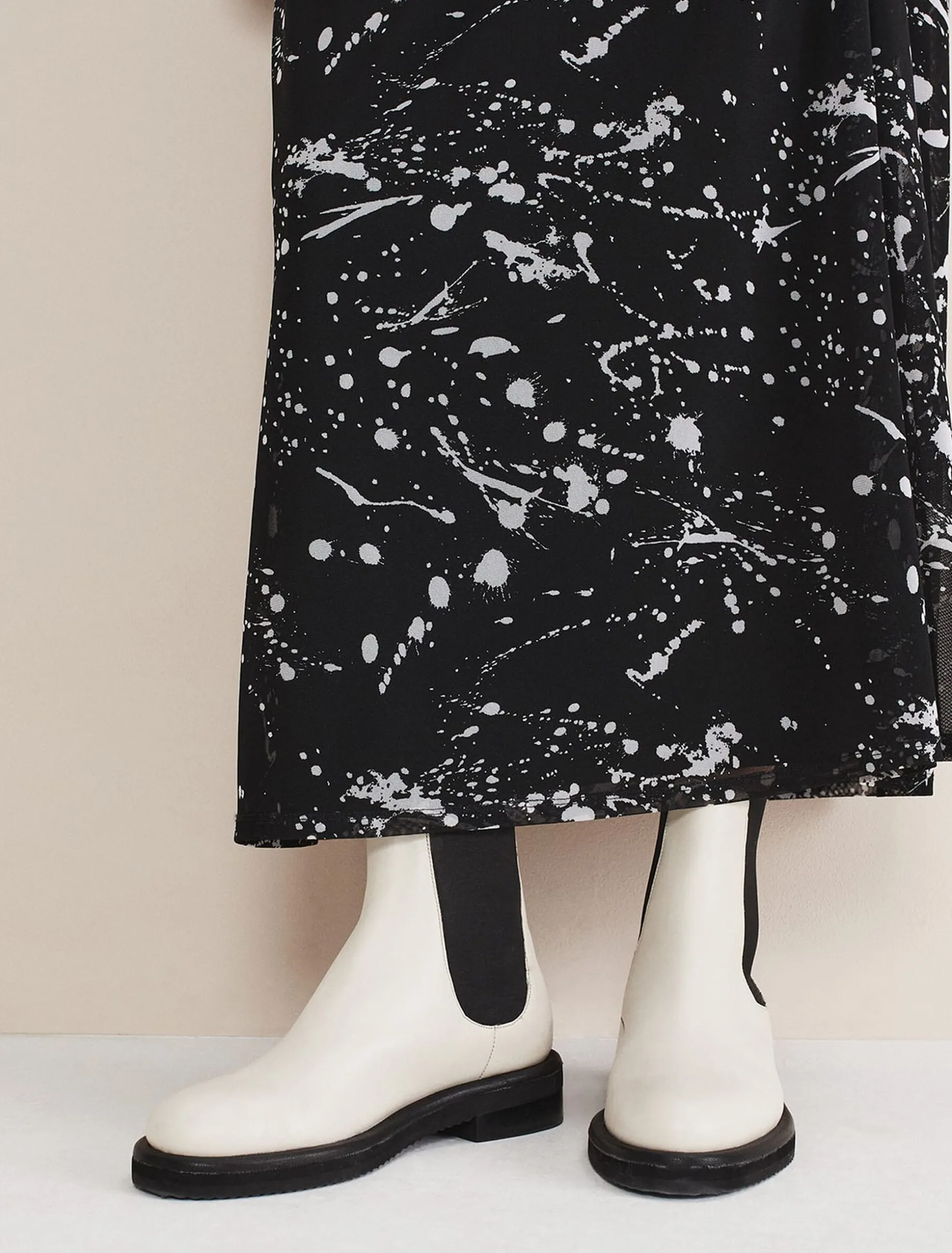 Casual Leather Pull On Ankle Boots