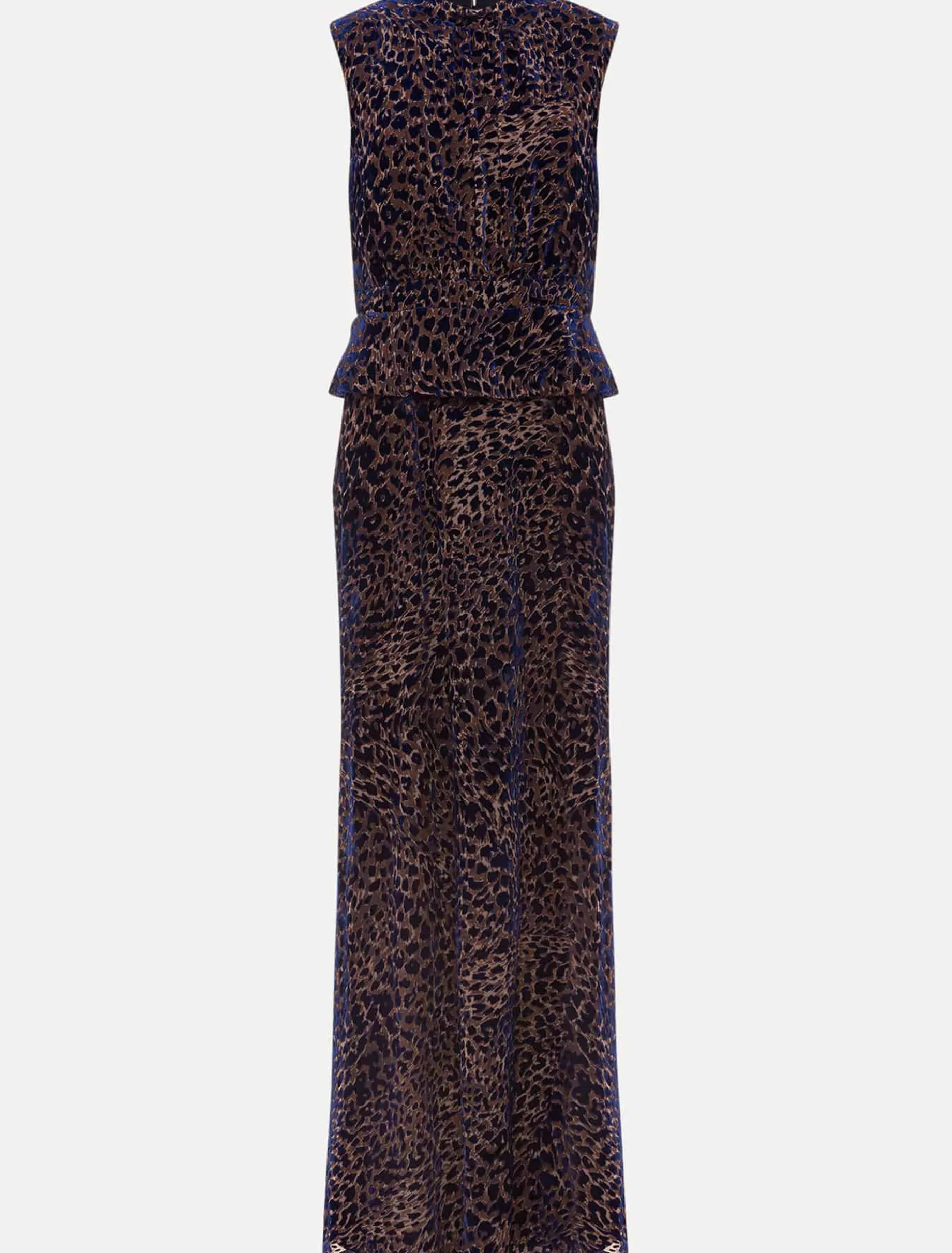 Catalina Leopard Velvet Maxi Dress