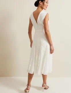 Caterina Embroidered Flared Wedding Dress