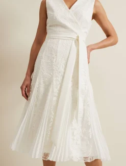 Caterina Embroidered Flared Wedding Dress