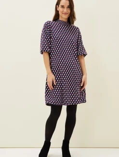 Cathye Geometric Print Tunic Dress
