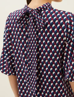 Cathye Geometric Print Tunic Dress