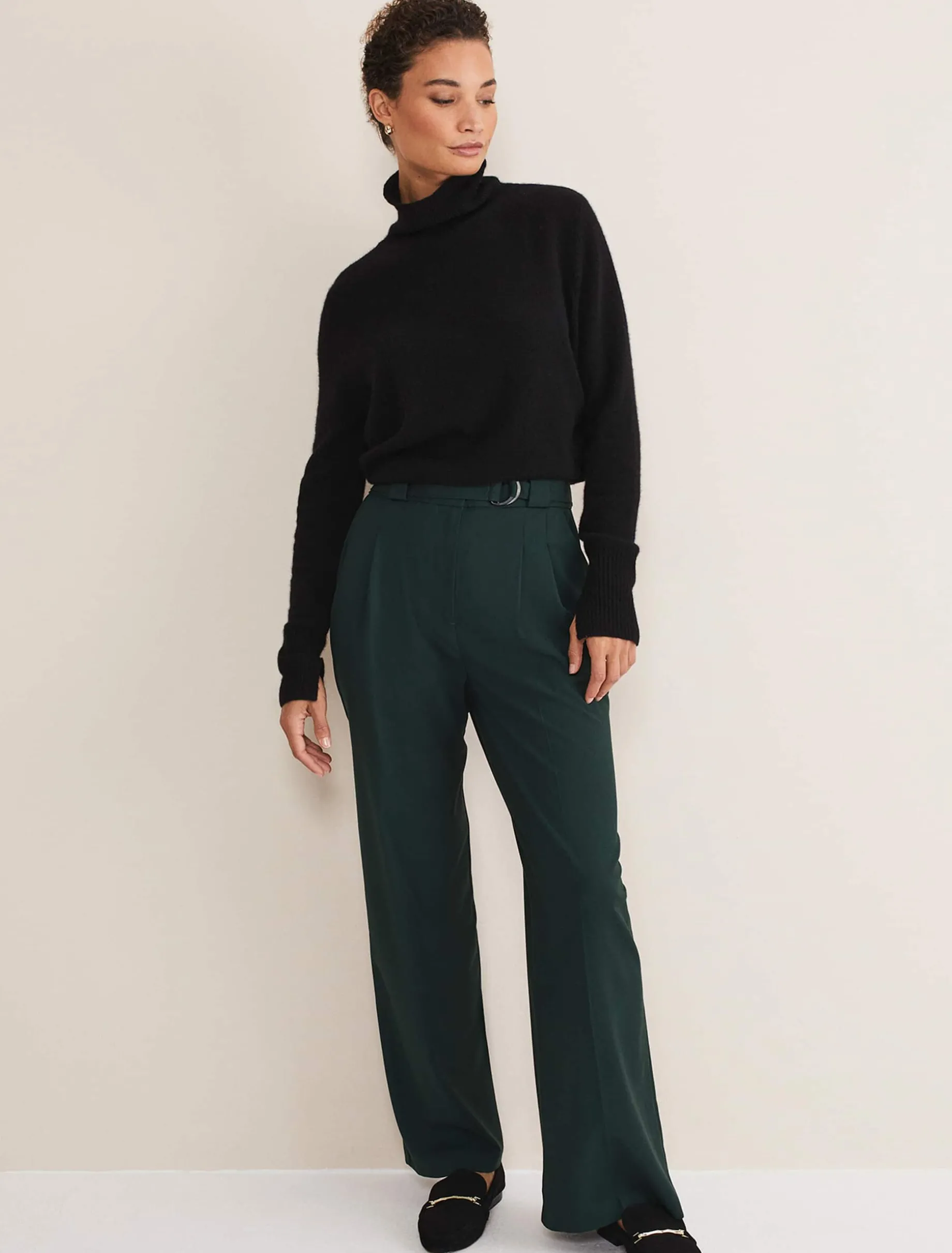 Catira Crepe Wide Leg Trousers
