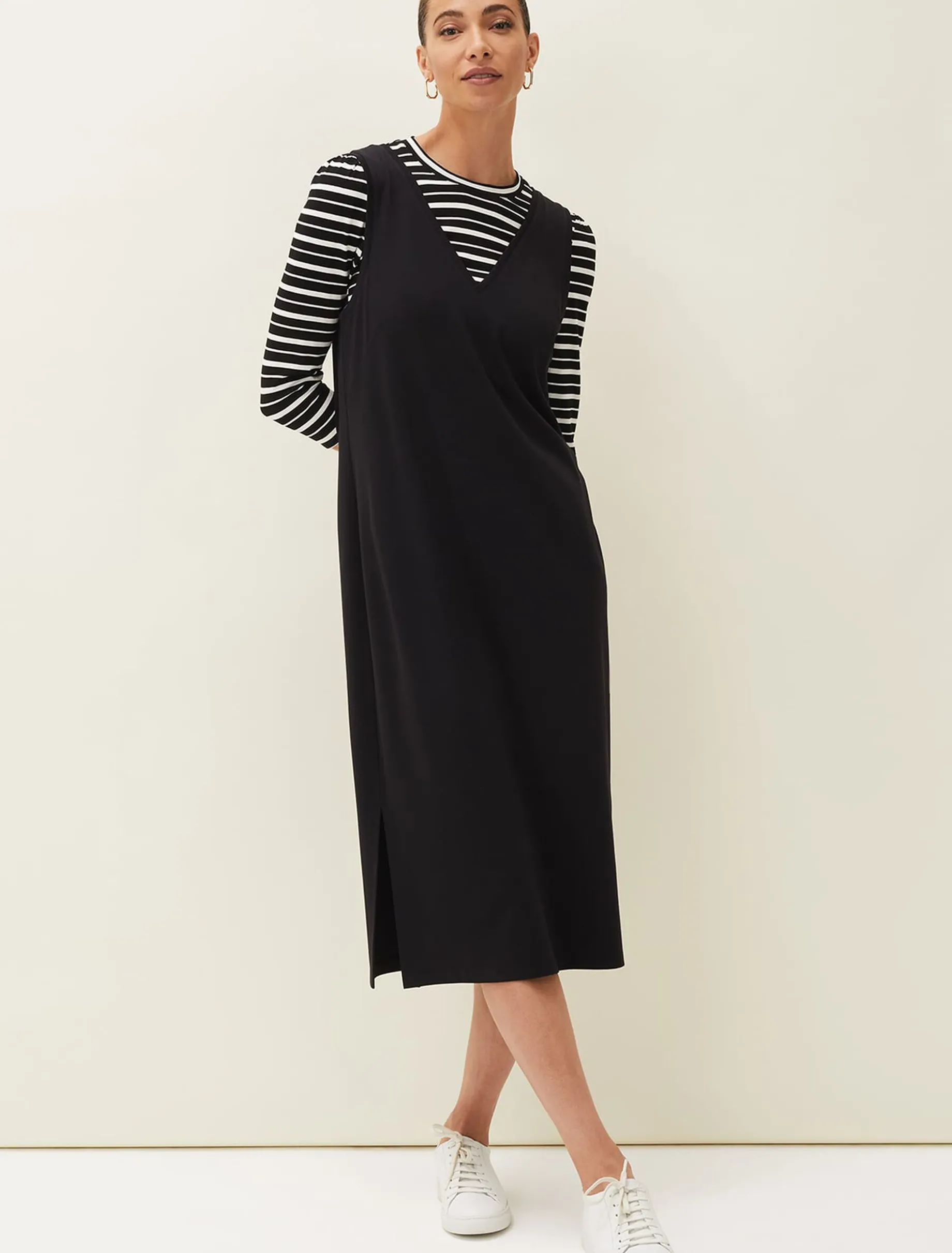 Catya Two Piece Stripe Top And Dress