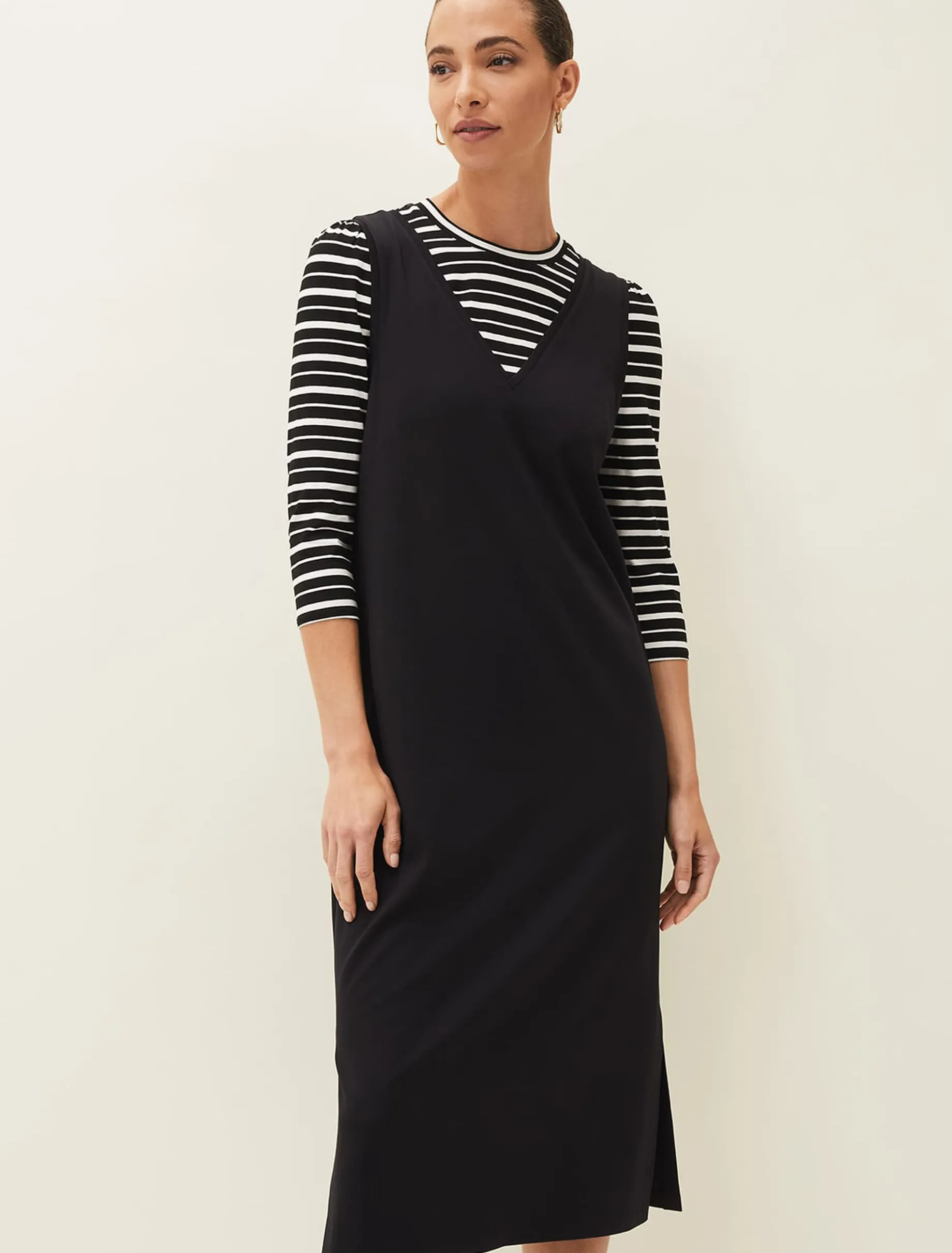 Catya Two Piece Stripe Top And Dress