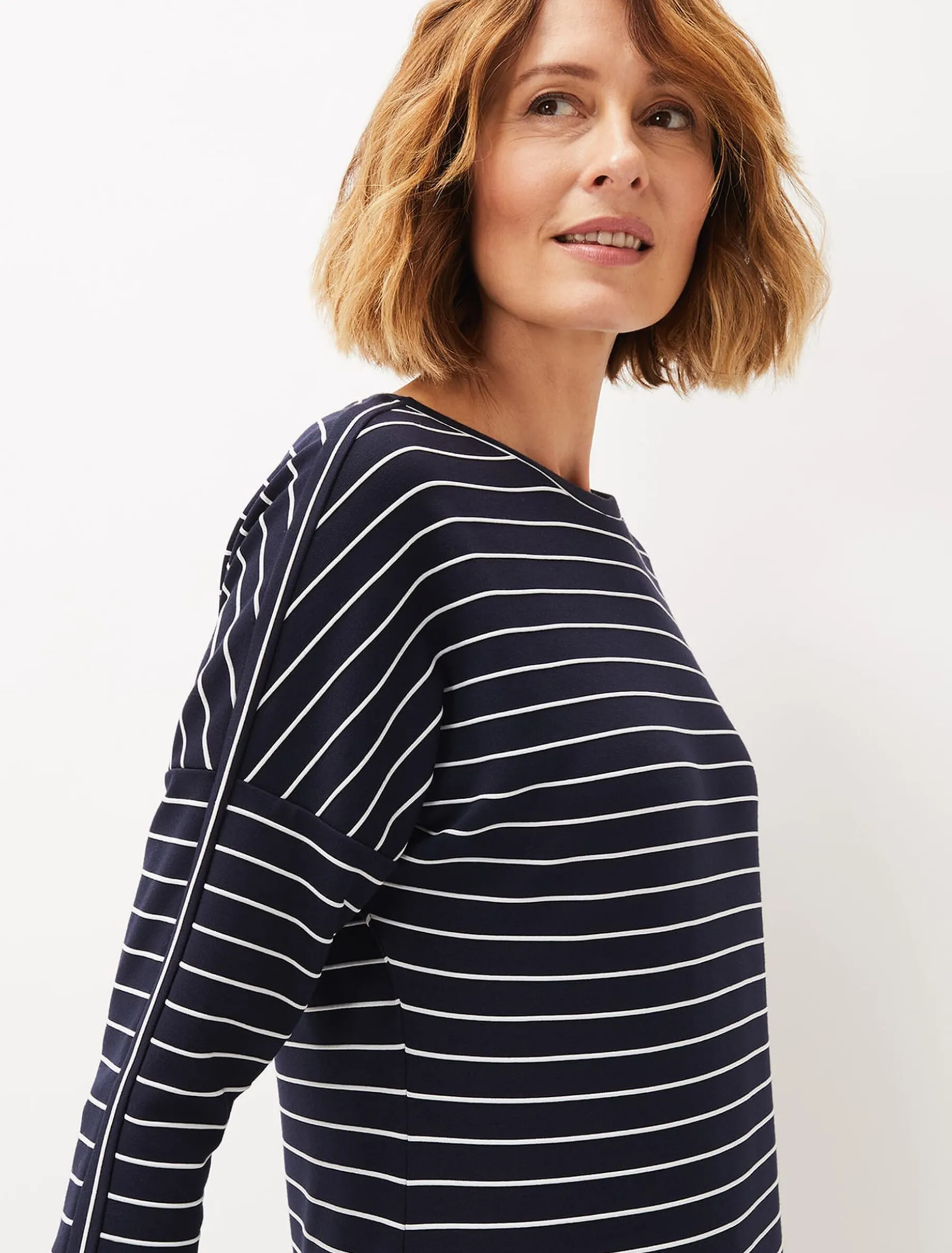 Cecile Stripe Midi Jersey Dress