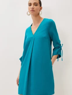 Ceiara Ruched Sleeve Tunic Dress