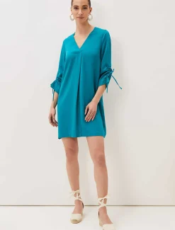 Ceiara Ruched Sleeve Tunic Dress