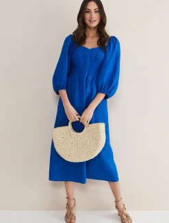 Celila Linen Midi Dress