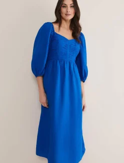 Celila Linen Midi Dress