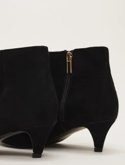 Chain Front Kitten Heel Boot