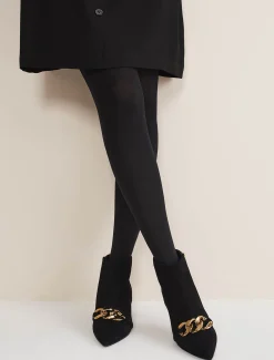 Chain Front Kitten Heel Boot