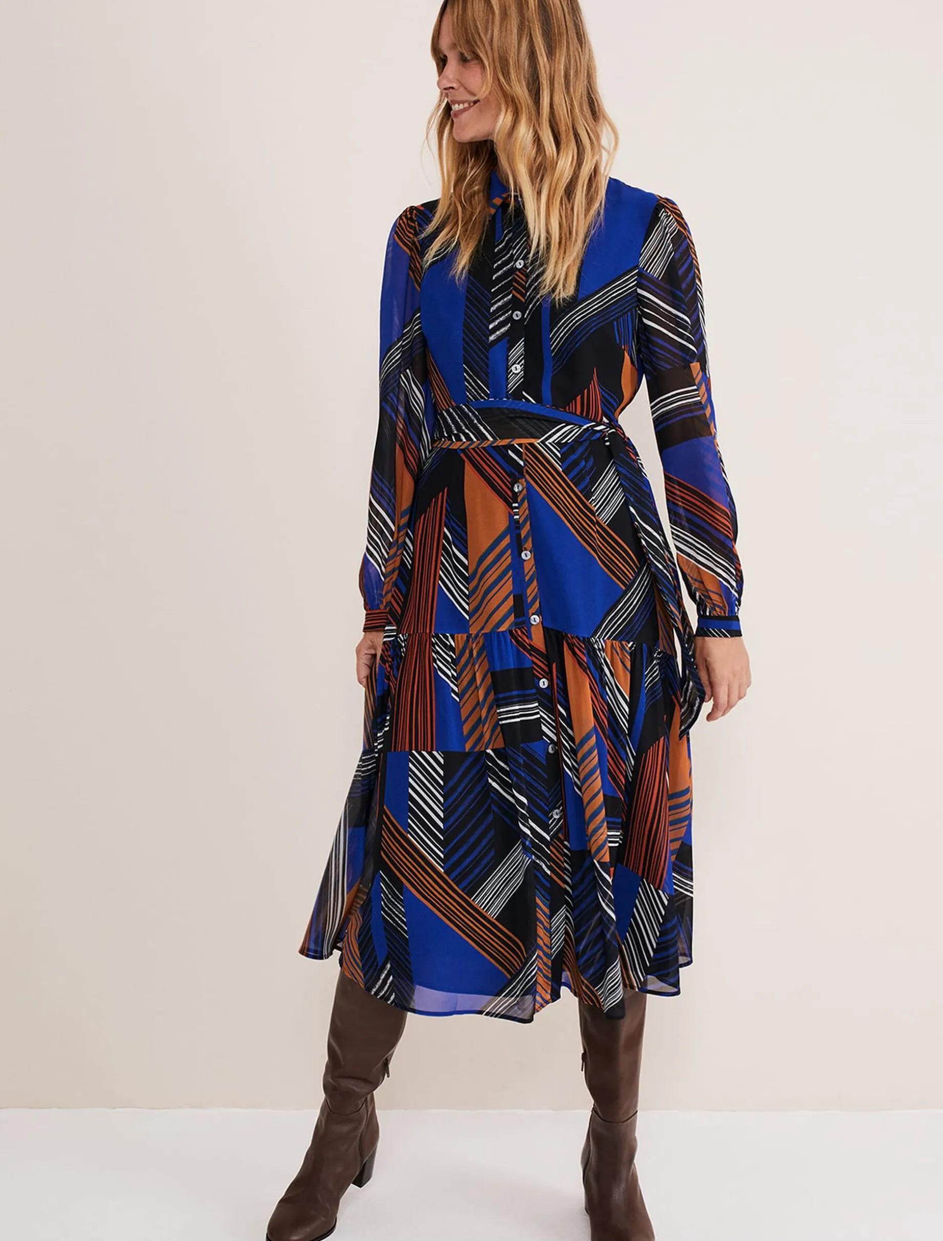 Chantilly Chiffon Shirt Dress