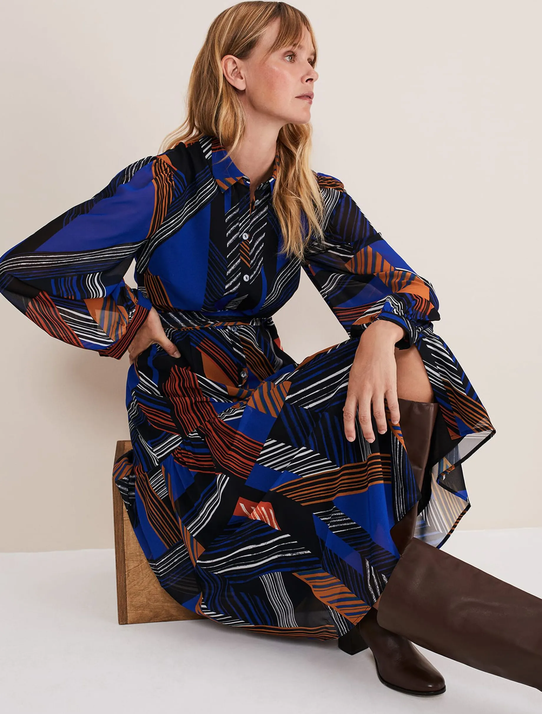 Chantilly Chiffon Shirt Dress