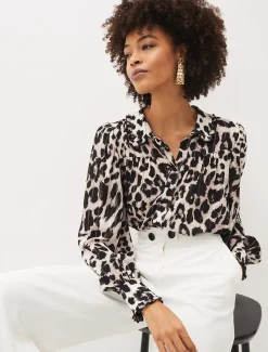 Chelsie Leopard Print Blouse