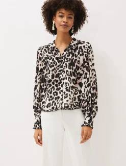 Chelsie Leopard Print Blouse