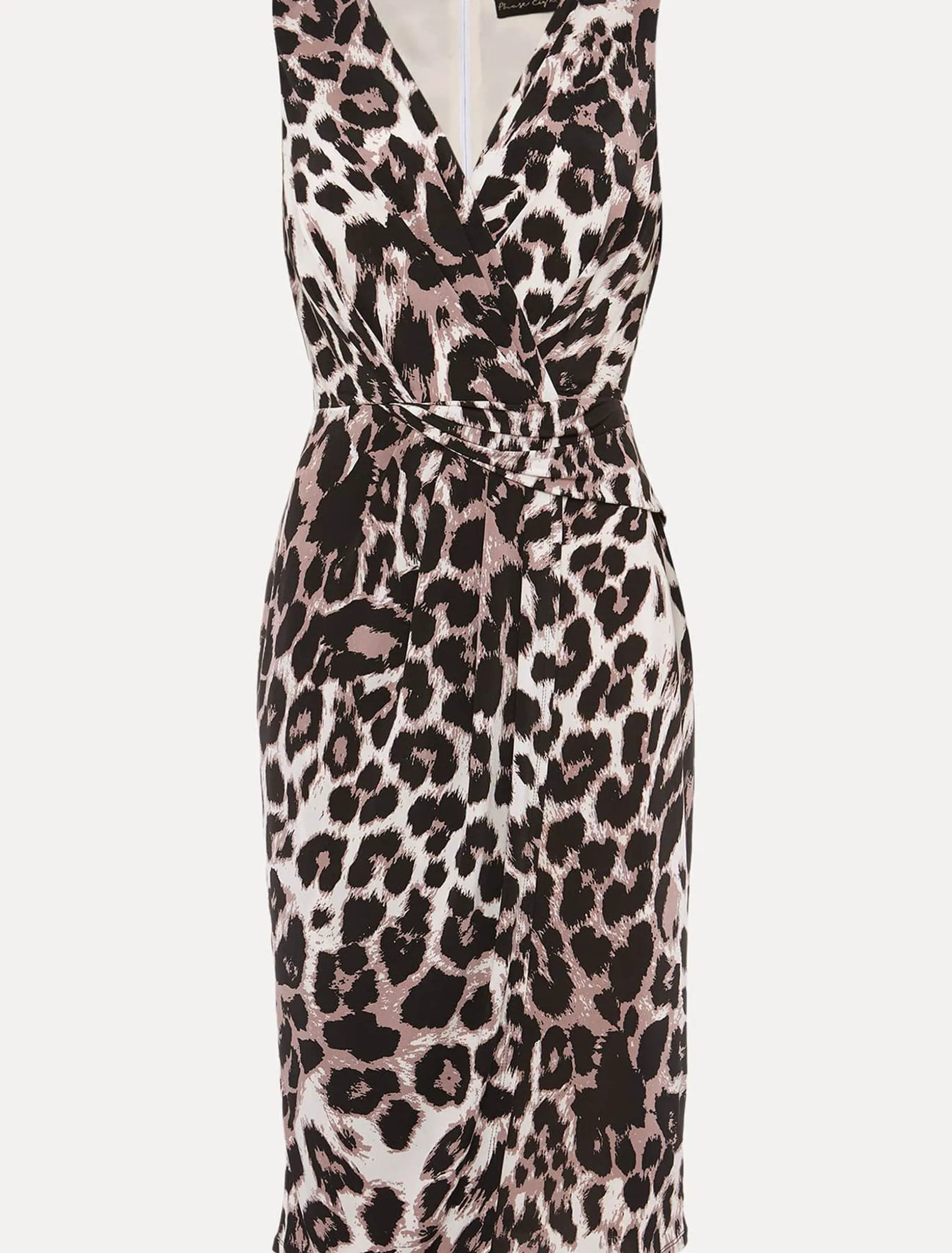Chelsie Leopard Print Sleeveless Jersey Dress