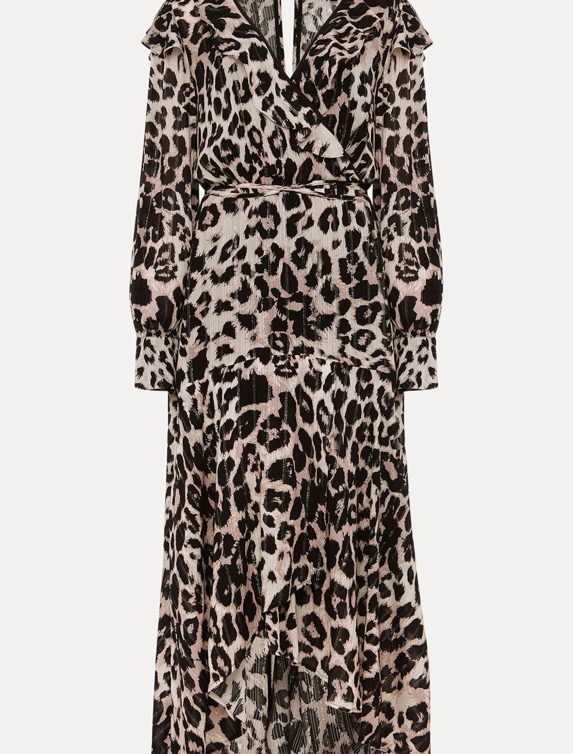 Chelsie Leopard Wrap Dress