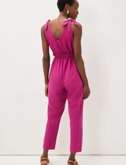 Chessie Linen Tie Jumpsuit