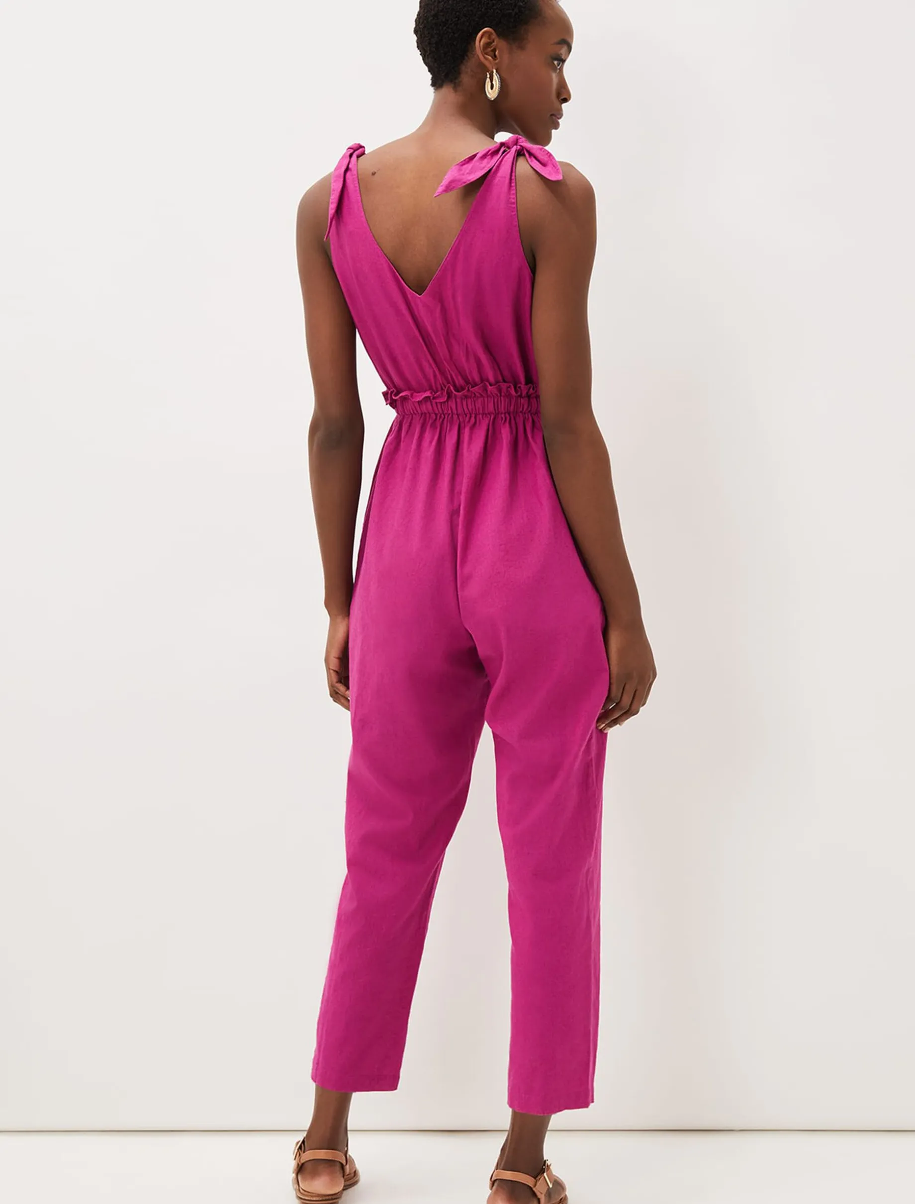 Chessie Linen Tie Jumpsuit