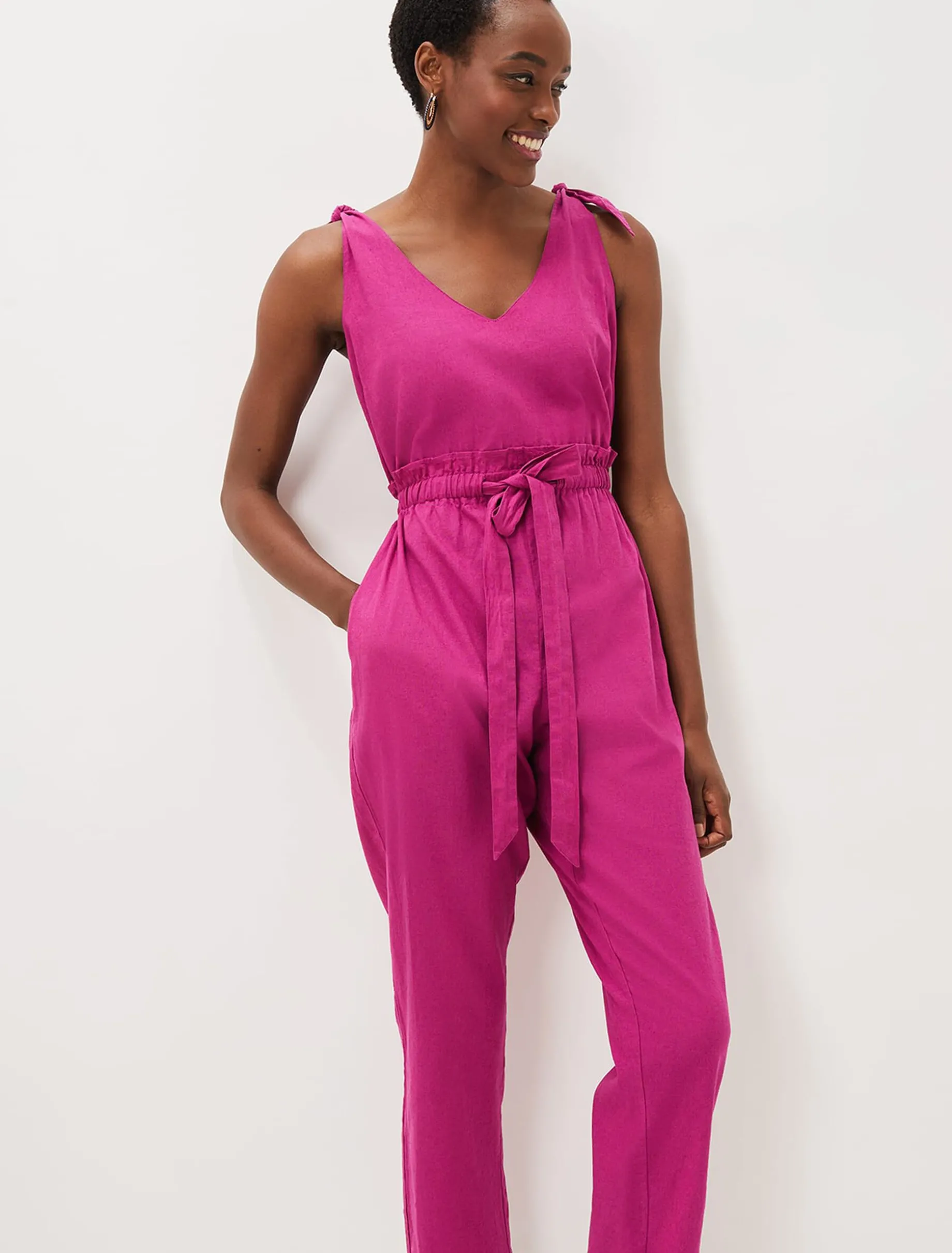 Chessie Linen Tie Jumpsuit