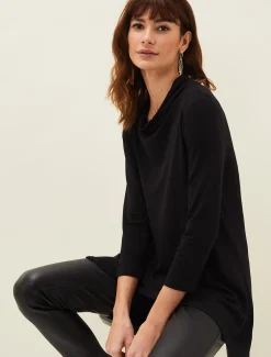 Chrissie Cowl Neck Swing Top