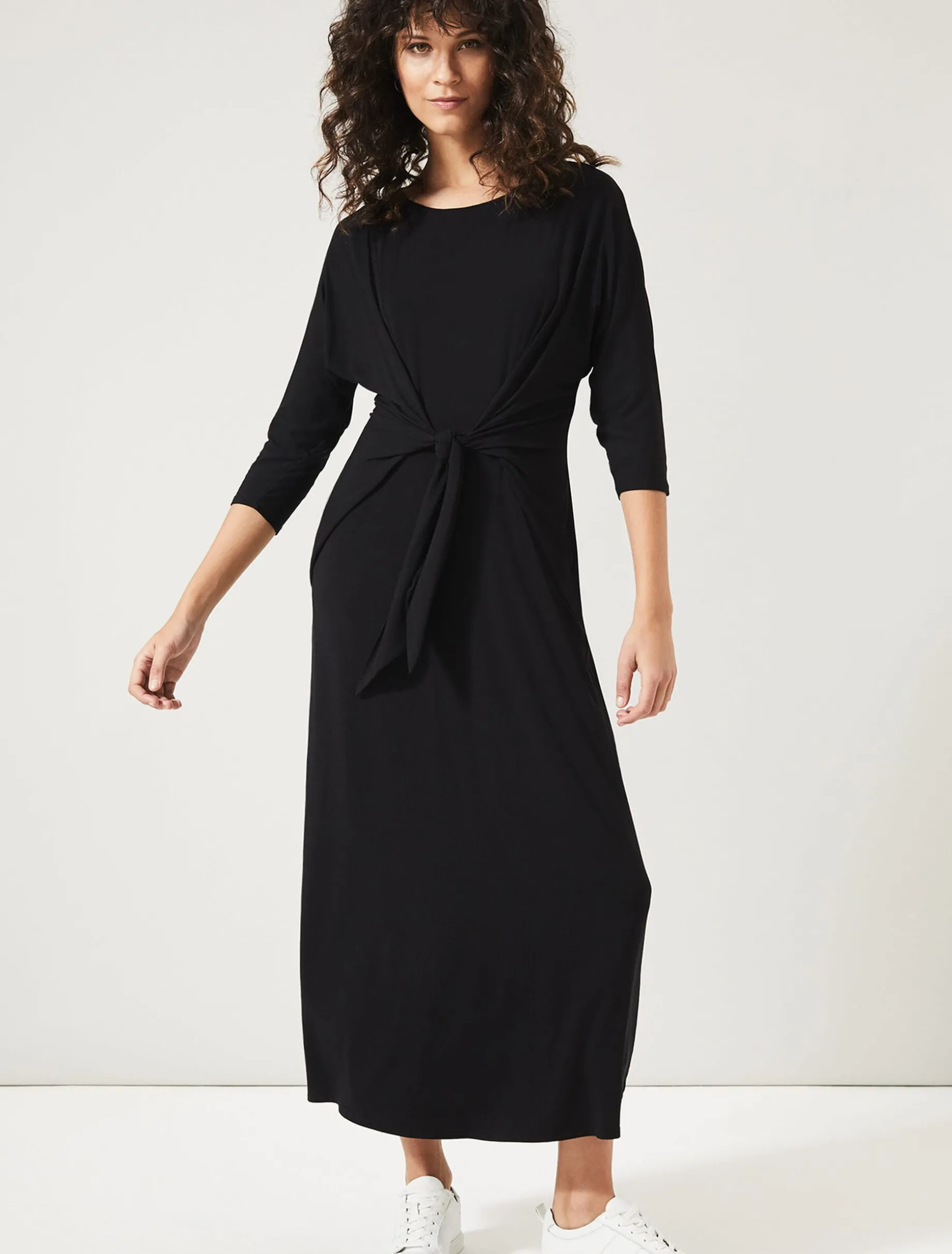 Cindy Tie Front Jersey Dress