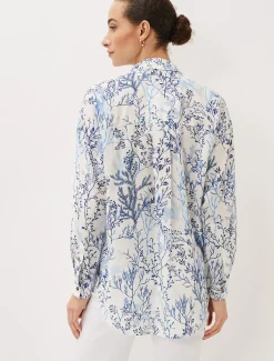 Claire Coral Print Shirt
