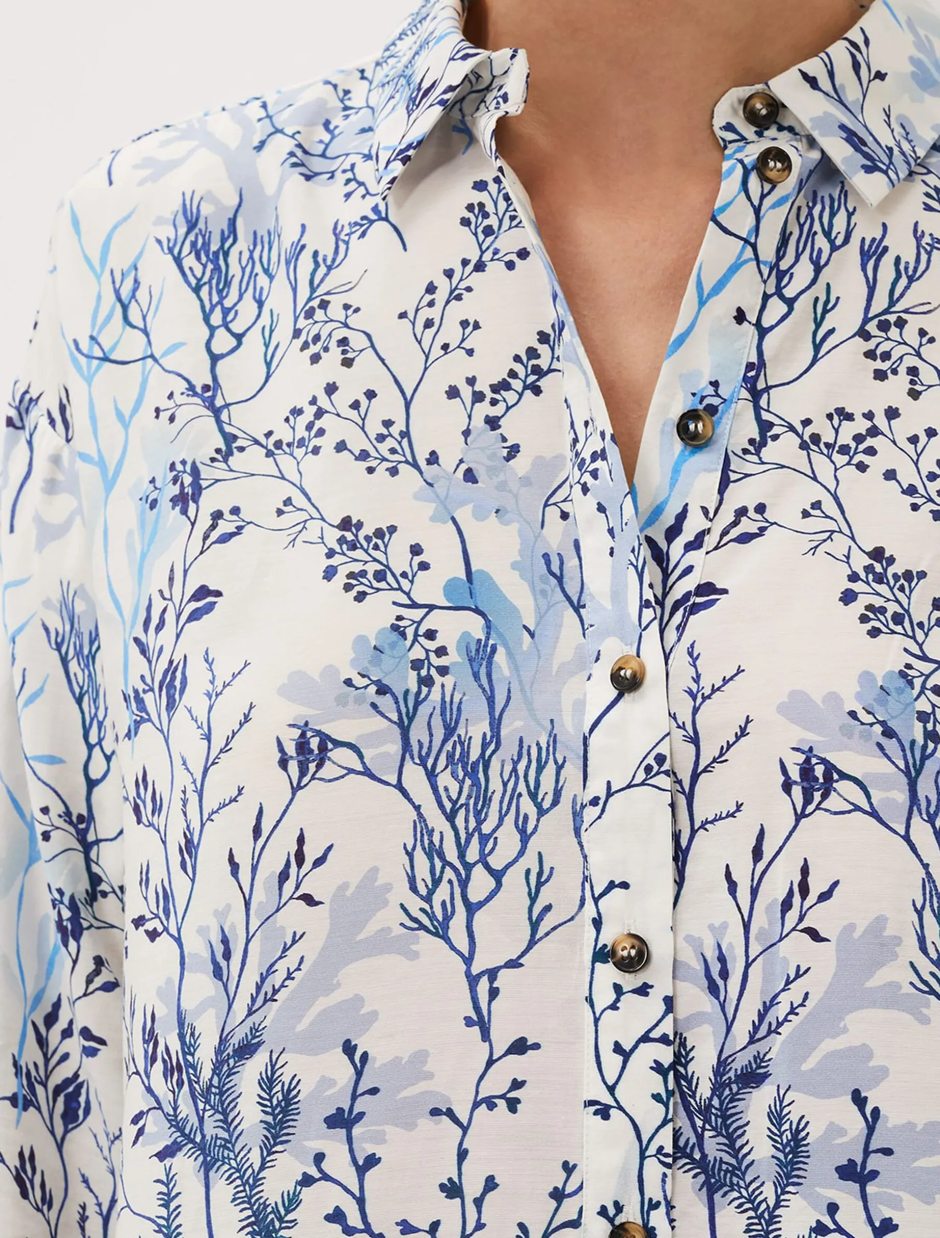 Claire Coral Print Shirt