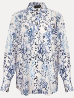 Claire Coral Print Shirt