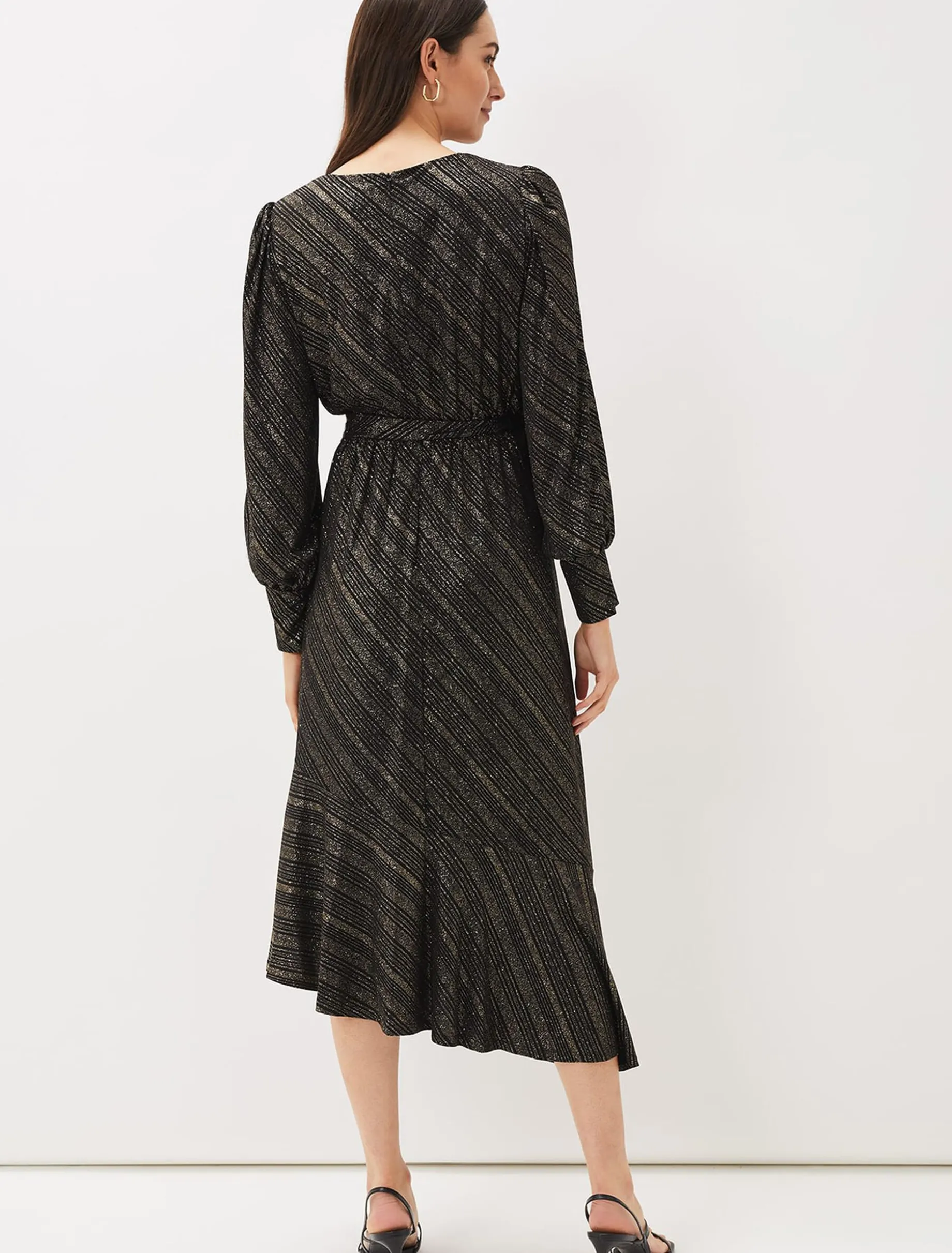 Clairette Asymmetric Sparkle Dress