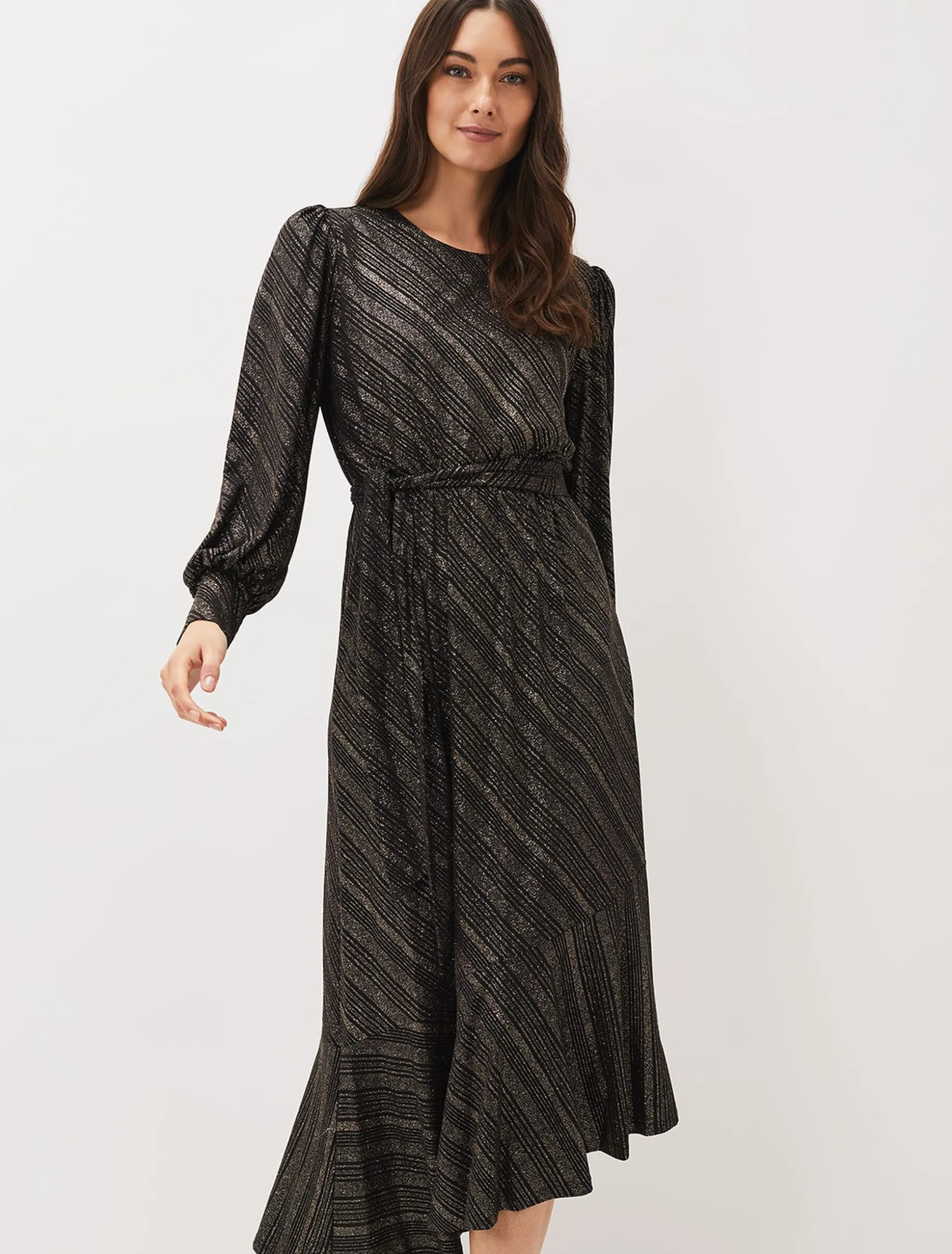 Clairette Asymmetric Sparkle Dress