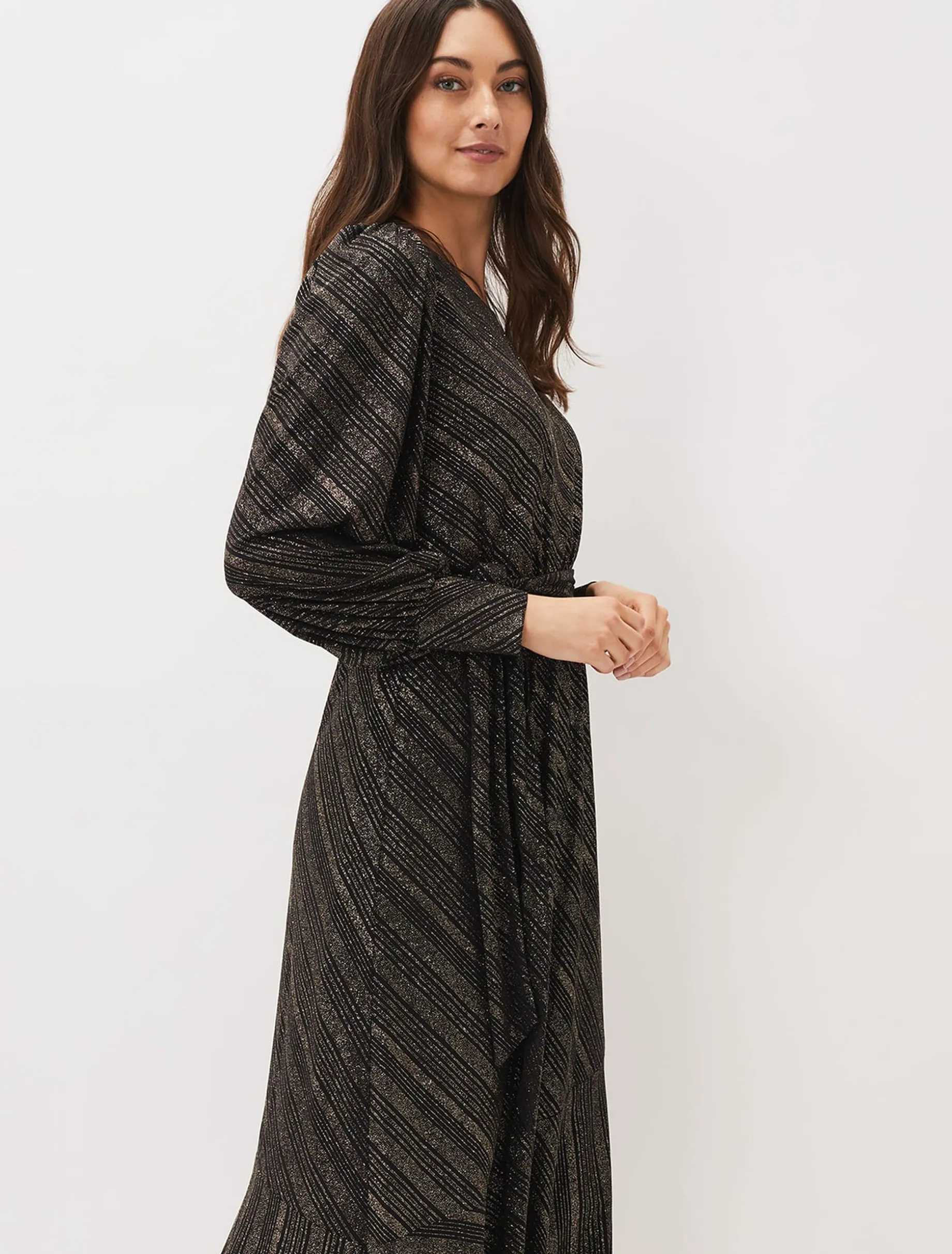 Clairette Asymmetric Sparkle Dress
