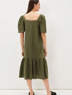 Claria Linen Midi Dress