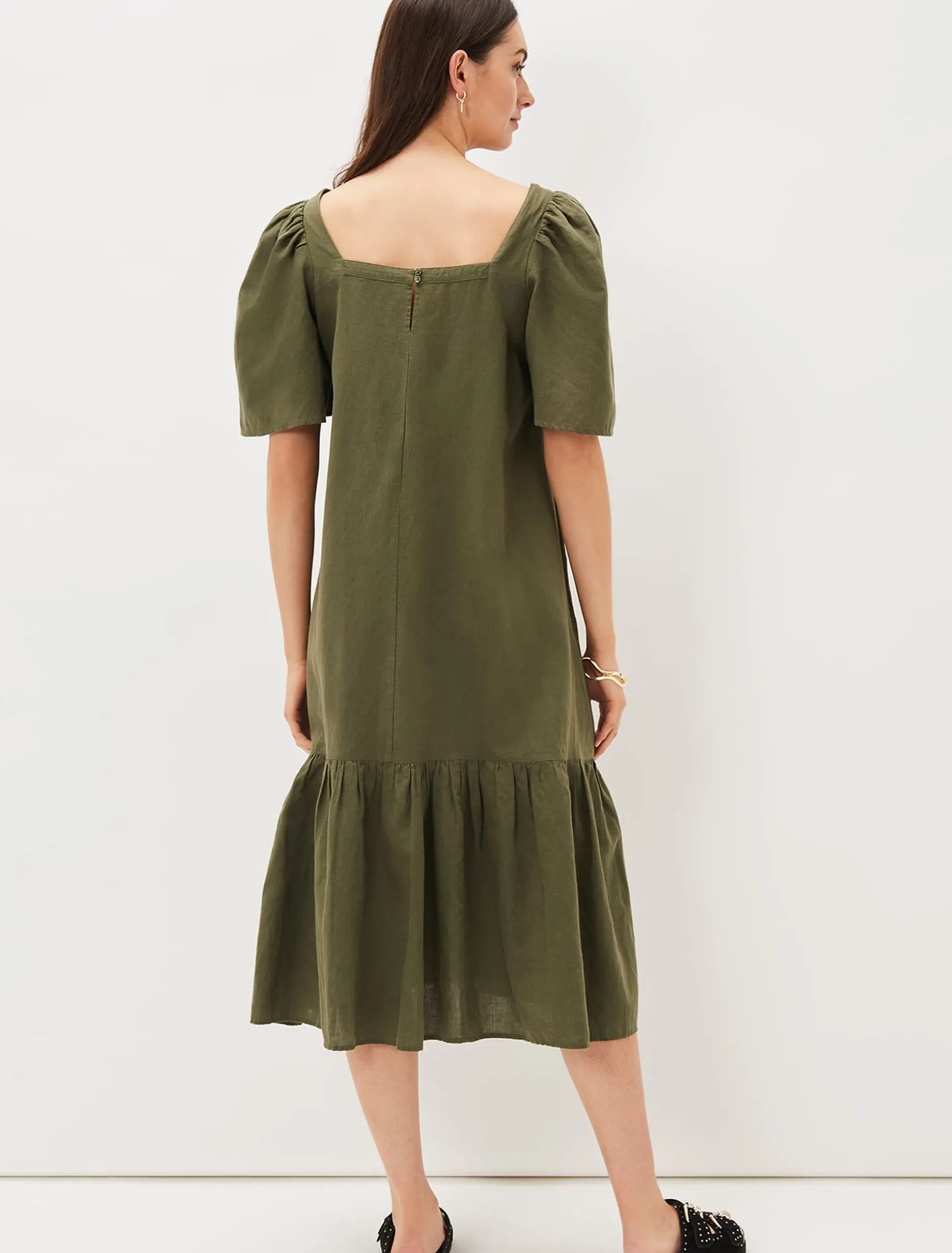 Claria Linen Midi Dress