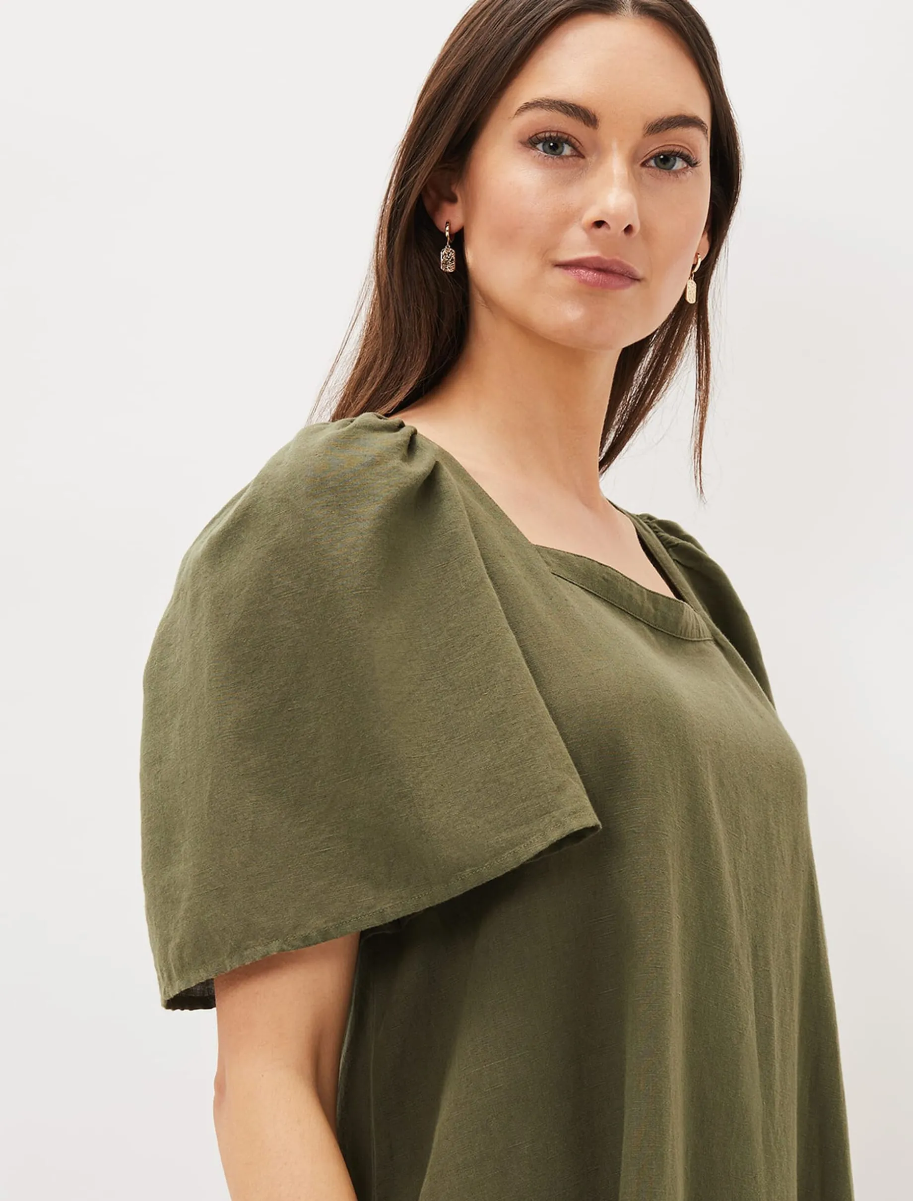 Claria Linen Midi Dress