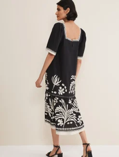 Claria Linen Midi Dress