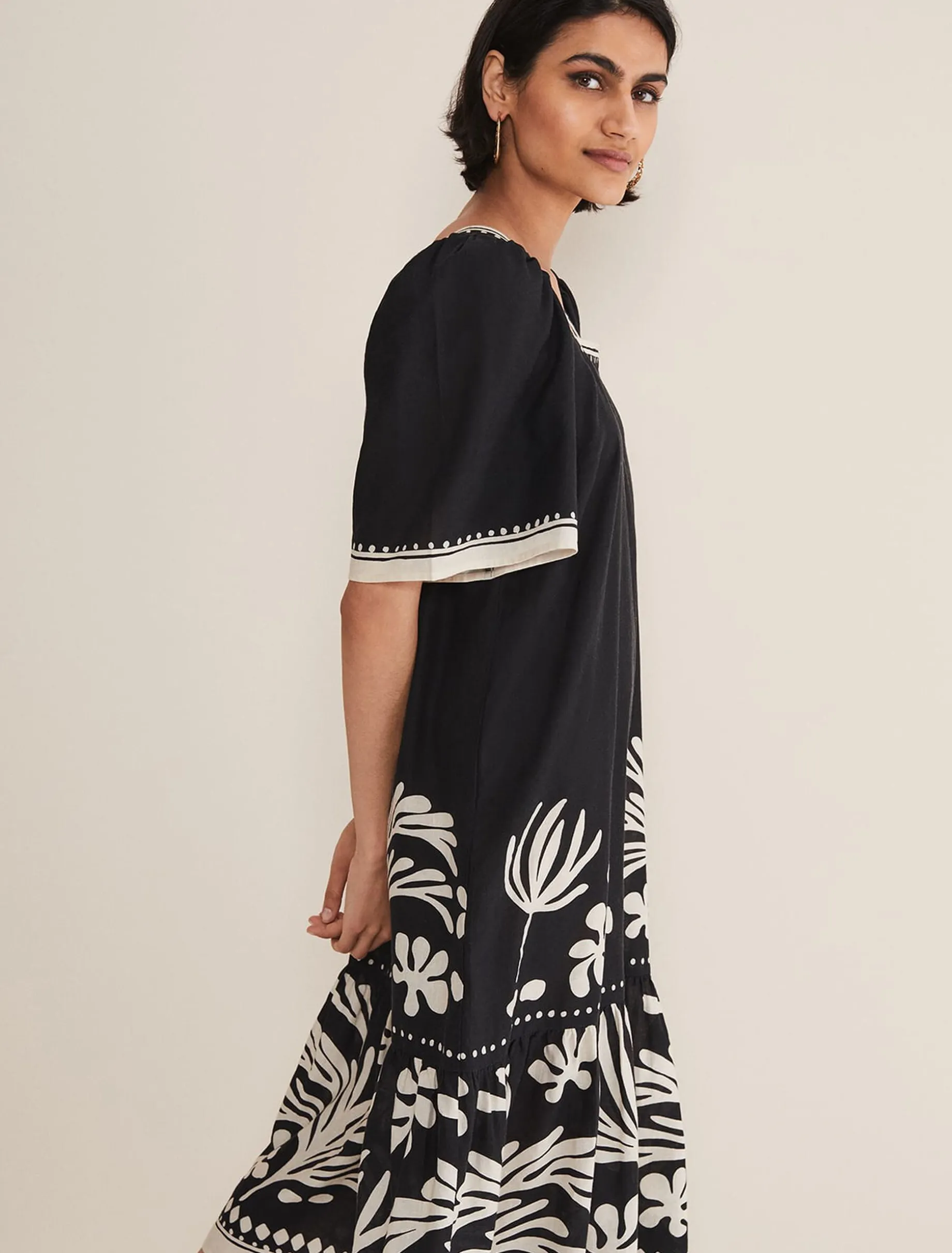 Claria Linen Midi Dress